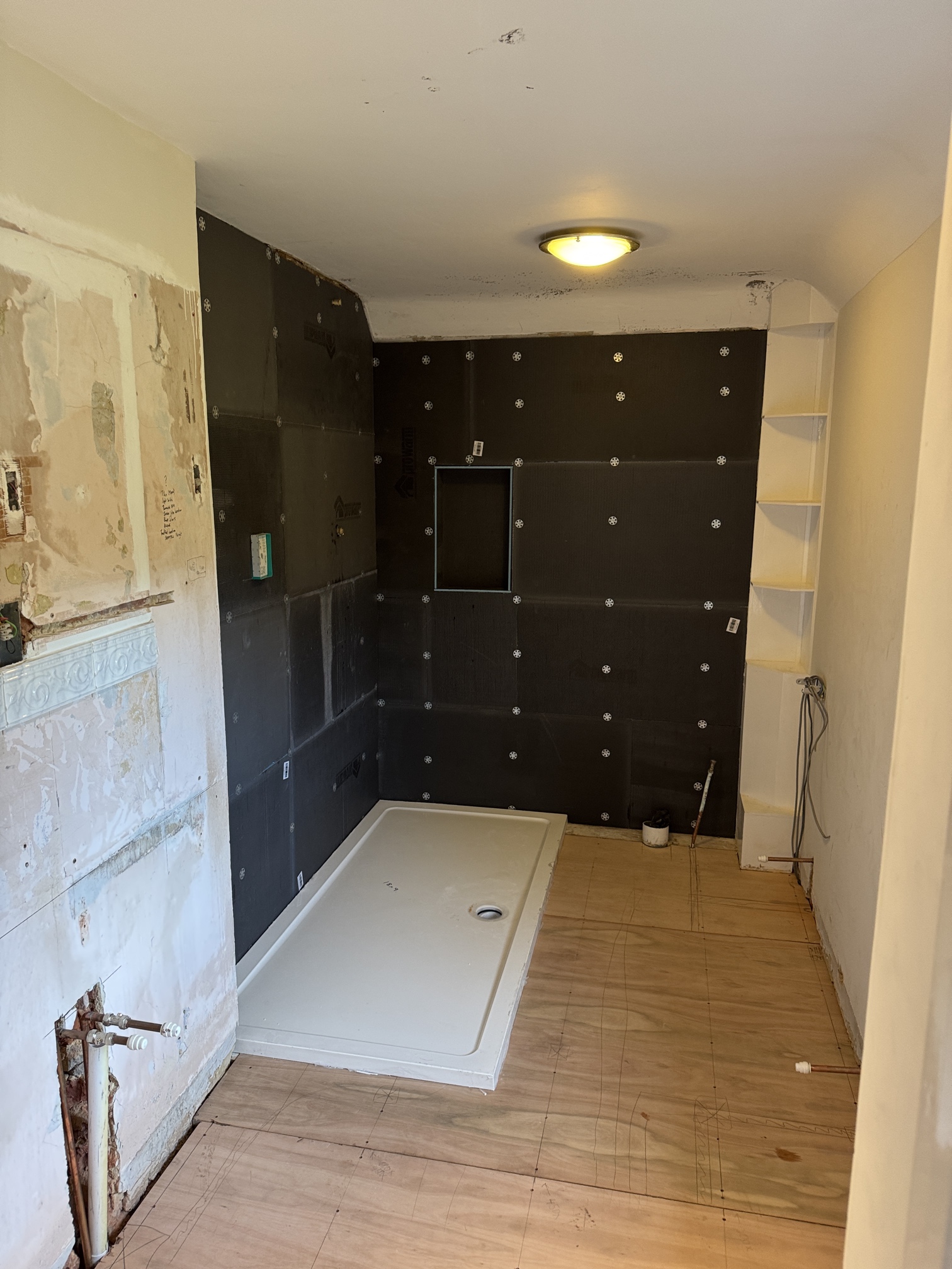 Tiling work in progress - precision tile installation